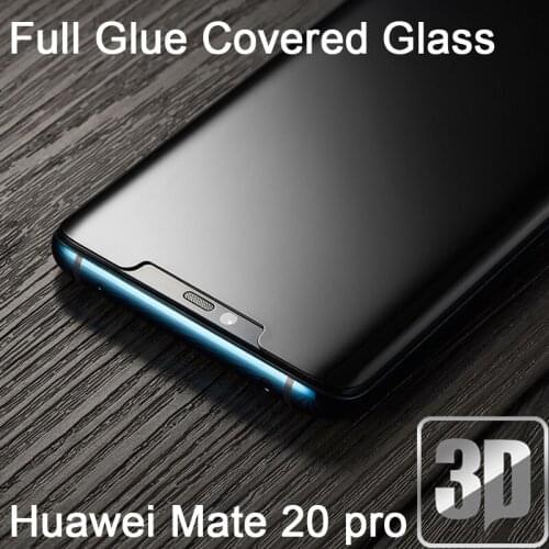 3D Tempered Glass LCD For Huawei Mate 20pro Curved Full Glue Cover screen protector For Huawei Mate 20 PRO edge Protective film
