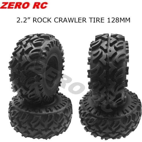 4PCS ROCK MUD 2.2" TIRES SOFT 130mm TYRE WITH FOAMS FOR AXIAL WRAITH SCX10 RR10 Jeep Wrangler TRX-4 RC CAR
