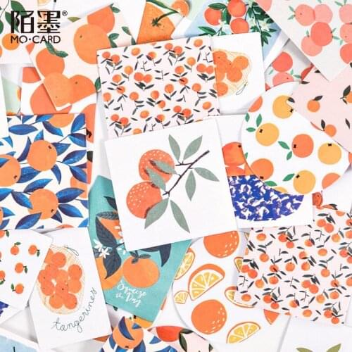 46 Pcs/pack Fresh Fruits Orange Stationery Sticker Scrapbooking Journal Diary Diy Label Craft Stickers For Kids Boys Girls