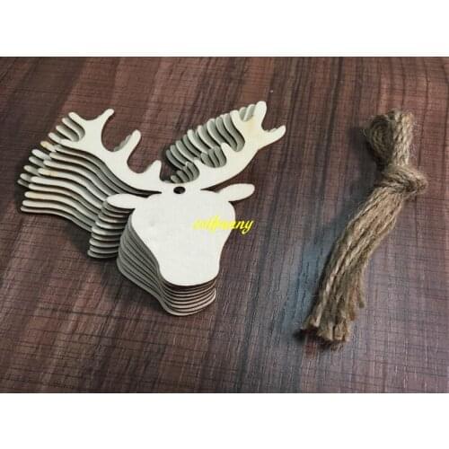 50sets/lot Deer Tree snowman Angel Wooden Pendants Ornaments Christmas Party Decorations Xmas Tree Ornaments Kids Gifts