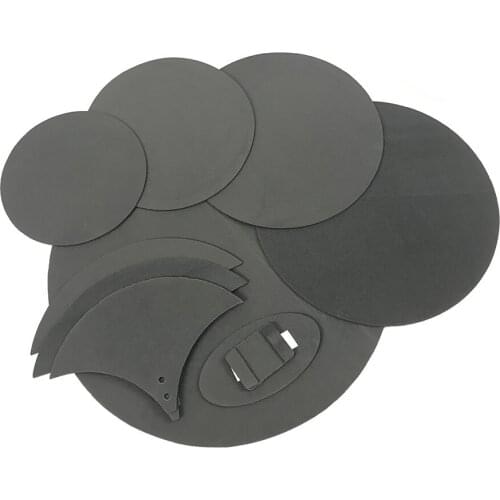 8-Piece Drum Set Silencer Practice Mute Pads Mutes for 5 Drums & 3 Cymbals