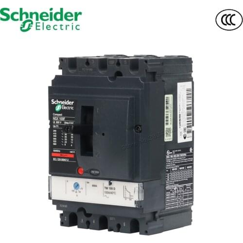 125A 160A 50/60Hz AC Moulded Case Circuit Breaker Protector NSX160F 3P 3D Compact NSX Schneider