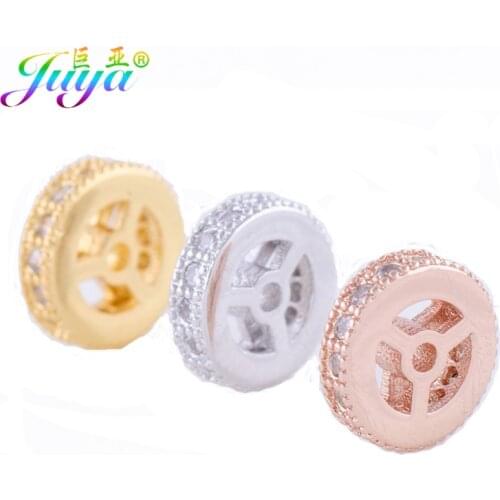 Beadwork Jewelry Beads 8mm European Spacer Metal Charm Beads Material For Women Natural Stone Pearl Bracelet Necklace DIY Making