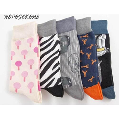 Big Size Wedding Harajuku Sokken Jacquard Funny Crew Men Socks Happy Hip Hop Street Skateboard Socks Divertidos Chaussette Homme