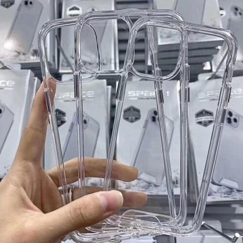 Bumper High Hardness Acrylic Clear Phone Case For iPhone11 12 13 Pro Max mini Case Space Transparent Cover 7/8 Plus Xs Max Xr