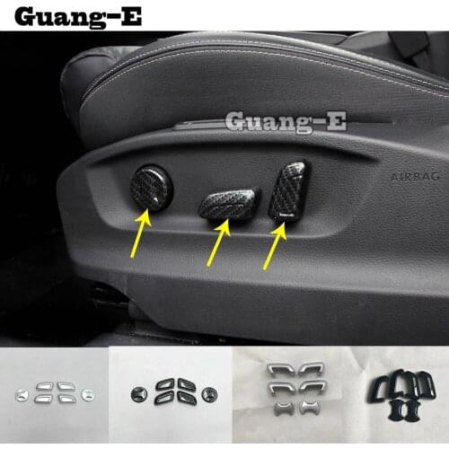 For VW Volkswagen Golf8 Golf 8 2019 2020 2021 Car Sticker Cover Seat Adjustment Knob Button Switch Trim Frame Lamp Parts 6pcs