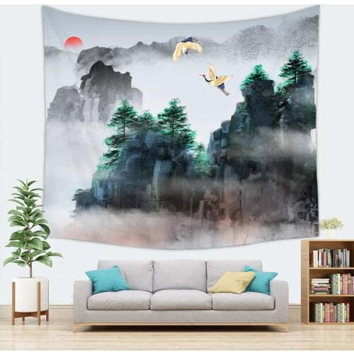 Chinese Anicent Style Kawaii Carpet Mat Wall Hanging Tapestry Bohemian Home Decor 100x70cm 150x130cm 150x150cm 200x150cm