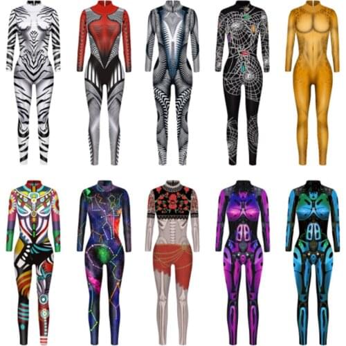 Robot digital printing cosplay costume LONG SLEEVE BODYSUIT for Halloween