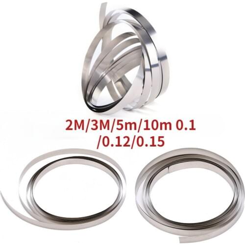 2M/3M/5m/10m 0.1/0.12/0.15 Nickel Plated Strip Tape For Li 18650 Battery Spot Welding Compatible For Spot Welder Machine