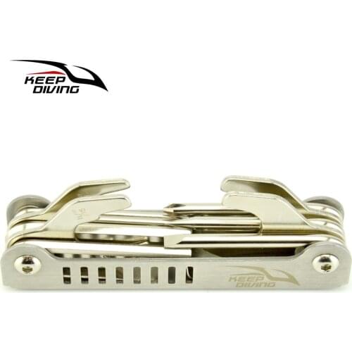 KEEP DIVING 13 In 1 304 Stainless Steel Diving Tool Set Save a Dive Kit Wrench Screwdriver Multi Tool for Repairing & Adjusting
