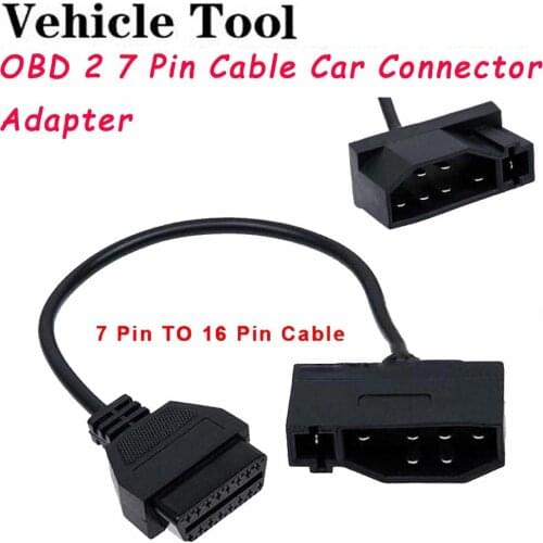 OBD2 7 Pin For Ford 7Pin to OBD2 16Pin Cable Converter For Ford 7 Pin OBDII 16 Pin Female Connector Transfer