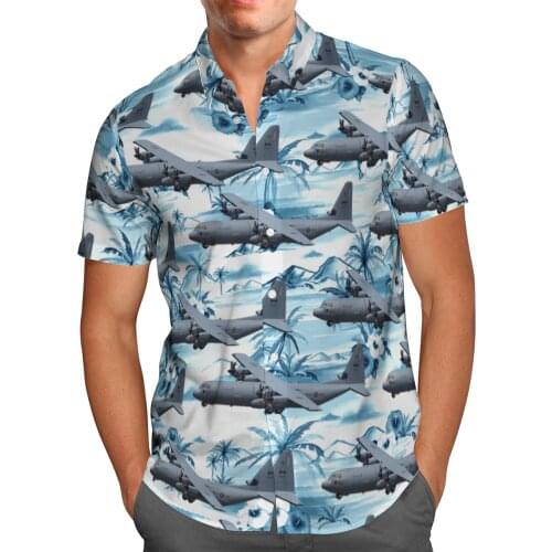 Plane 3D Beach Breathable Blue Hawaii Summer 2021 Shirt Short Sleeve Shirt Streetwear Oversized Chemise Hombre Blusa Masculina-1