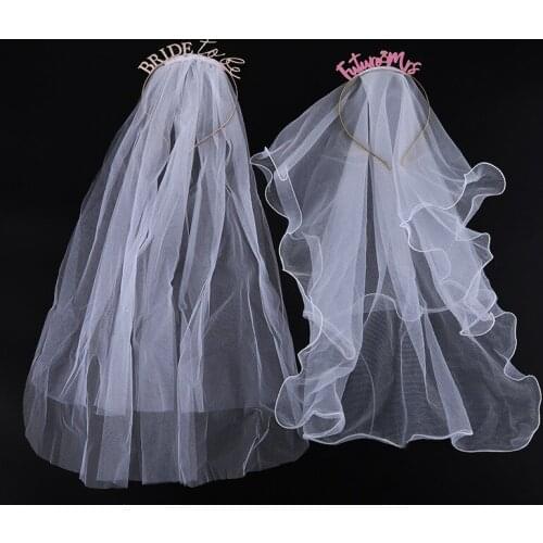 Pure white net yarn color letters alloy headband decoration bridal wedding multi-layer crown headdress wedding headdress