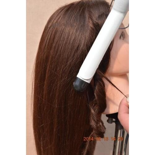 22" brown hair mannequin professional dummy hairstyles nice mannequin head long hair dummy head hairdressing head with real hair