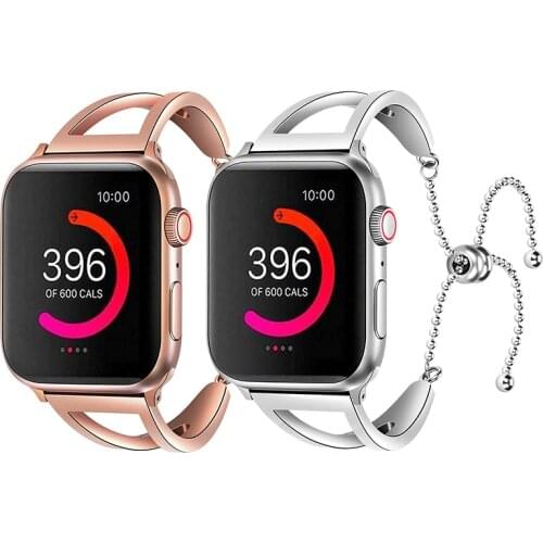 Women Strap for Apple watch SE 6 5 4 band 40mm 44mm Stainless steel metal bracelet correas for iWatch 38mm 42mm series 3 2 1