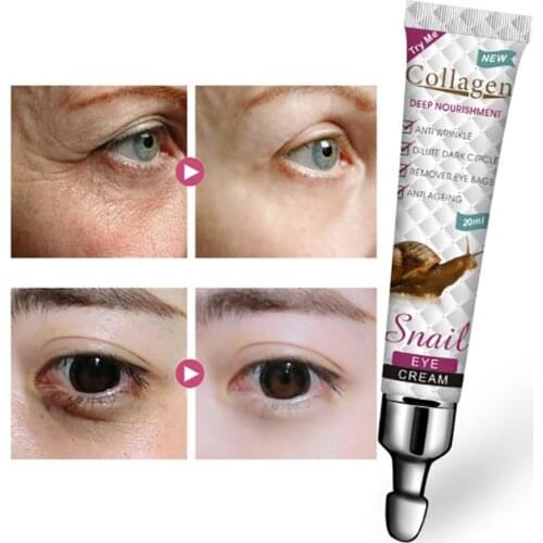 Snail Eye Serum Kremy Lift Wrinkle Dark Circle Borse Occhi Remover Augencreme Contour Des Yeux Kollagen Cremas Antiarrugas Gel