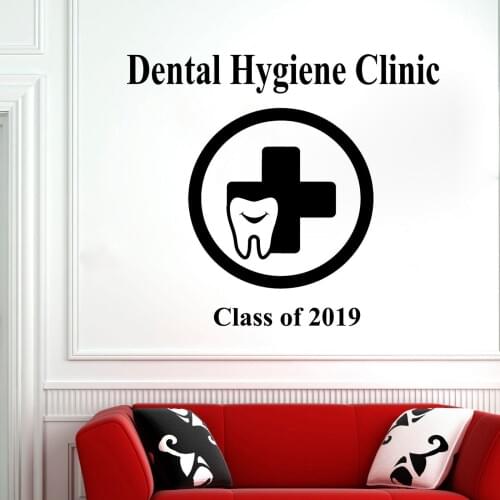 Dental hygienists clinic wall sticker Decorative decals for Parlor of dental clinic waterproof removeable vinyl wall decal G592