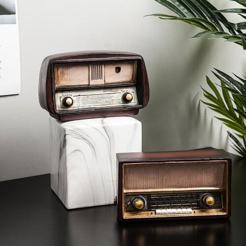 Vintage Shabby Chic Home Accessories Living Room Decoration Maison Industrial Decor Coffe Restaurant Wine Radio Retro Home Decor