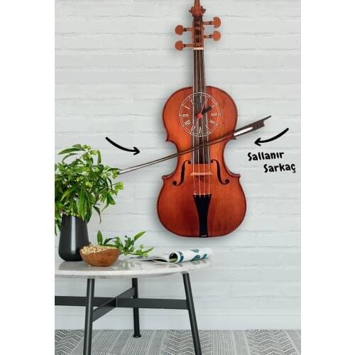 Violin swing pendulum wall clock 2021 home decoration