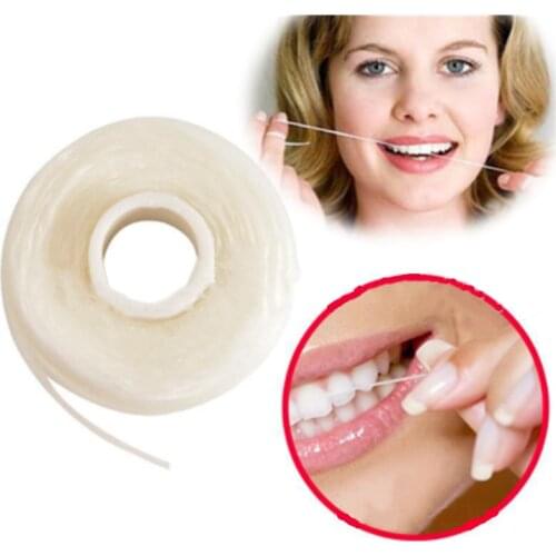 50M/PC New Arrivals Dental Floss High Quality Pick Dental Flosser Built-In Spool Flat Wire Dental Floss Mint Mint Flavor