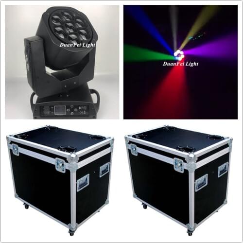 10pcs/lot With Flycase New Led zoom moving wash 7 * 15w rgbw 4in1 mini bees eye zoom moving head dot control for dj ktv club