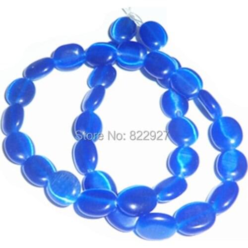 10x12mm cats eye glass oval shape beads,10mm hole for fashion jewelry use,promotion price!33 pieces per lot