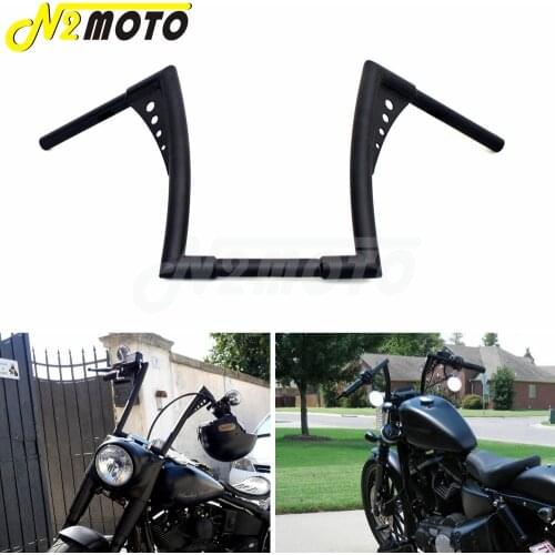 12" Rise 30-1/2" Wide Black APE Hanger Handlebar Drag Bar for Harley Sportster Touring Dyna Dyna FLST Chopper Cafe Racer Custom