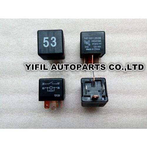 2/4/10pcs/lot 4-Foot CAR RELAY 53 FOR Audi VW Bora Golf Jetta VAG GROUP 141 951 253 B 141951253B