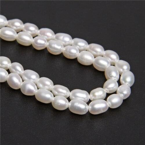 3-4mm Wholesale 100% Potato Pearls Real Near Round Pearl Stone For Women DIY Jewelry Making Necklace Bracelet Loose 14"