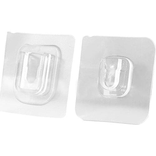 6 pairs Double-sided Adhesive Wall Hooks Hanger Strong Sucker Cup Holder Wall Storage Suction For Kitchen Transparent Bathr E7X6