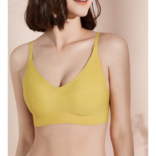 1 Pcs Female Bras Seamless Bra Sports Yoga Seamless Lingerie Wire Free Soft Sleep Wear Everyday Underwear For Woman New BANNIROU