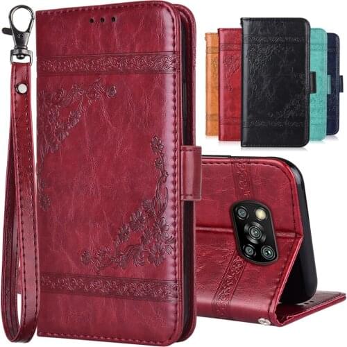 Flower Wallet Flip Leather Case for Xiaomi Poco X3 NFC M3 M2 F2 F1 F3 Redmi 5 A Plus 6A 7A 8 8A Note 7 6 5 3 Pro 4 4X Cover