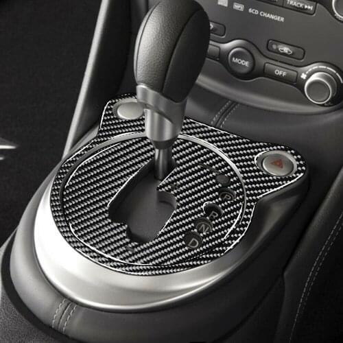 Carbon Fiber Decorative Gear Shift Panel Cover TrimAccessories For Nissan 370z z34 2009-2020 RHD