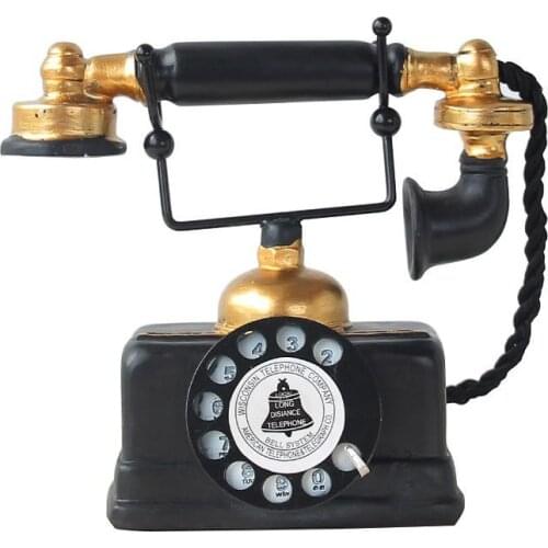 Decorative Telephones Retro Telephone Model Home Ornaments Handicraft Ornaments Coffee Shop Groceries Resin Simulation Phone