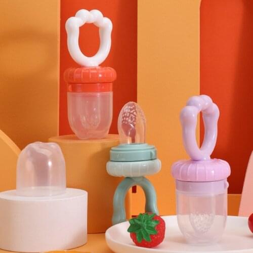 Baby Pacifier Fresh Food Nibbler Baby Clips Soother Holder Baby Nipple Feeder Silicone Pacifier Fruits Infant Feeding Supplies