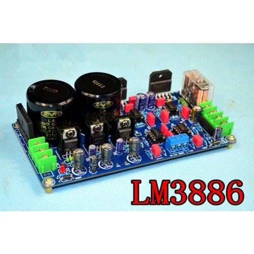 Dual AC22-28V 68W+68W LM3886 HIFI power amplifier board DC servo 5534 independent op amp