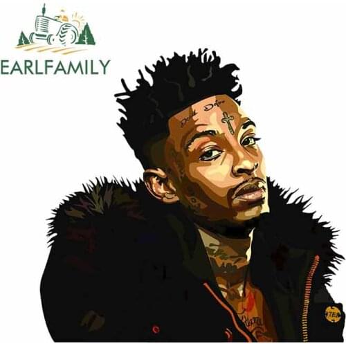 EARLFAMILY 13cm x 12.7cm for Handsome Rapper DIY Decal Motorcycle Car Stickers Anime Waterproof Custom Printing Simulation Fun