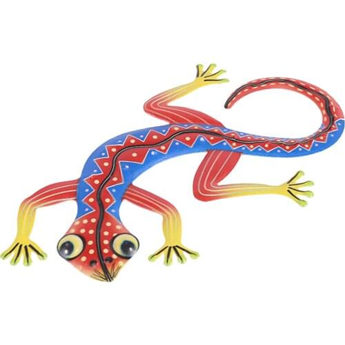Gecko Art Wall Decoration Decoration Of Wall Pendant In Home 17.8*30.5cm Home Decor Iron Ornament Orange Home Decorations