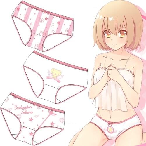 Hot Anime Card Captor Kinomoto Sakura Cosplay Underwear Panties Kawaii Girl Women Briefs Intimate Cotton Underpants Unique Gift