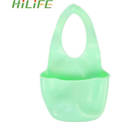 HILIFE Toilet Kitchen Sink Sponge Holder Scrubbers Soap Storage Rack Kitchen Bathroom Sponge Holder Bag Hanging Basket