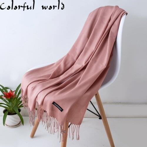 2020 Women solid color cashmere scarves with tassel lady winter autumn long scarf thinker warm female shawl Hot Sale Men Scarf