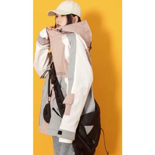 2021 New Tooling Jacket Female Ins Harajuku Style Student Korean Version Loose Wild Hooded Hong Kong Style Jacket Jacket