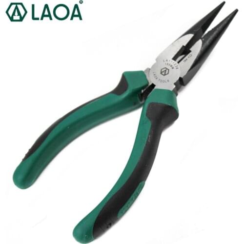 LAOA 6inch Cr-Ni Long Nose plie Multi-function Wire Cutter Plier High Hardness Pliers High quality industrial pliers