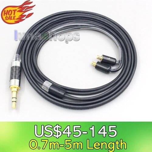 LN007093 2.5mm 4.4mm Black 99% Pure PCOCC Earphone Cable For Audio Technica ATH-CKR100 ATH-CKR90 CKS1100 CKR100IS CKS1100I