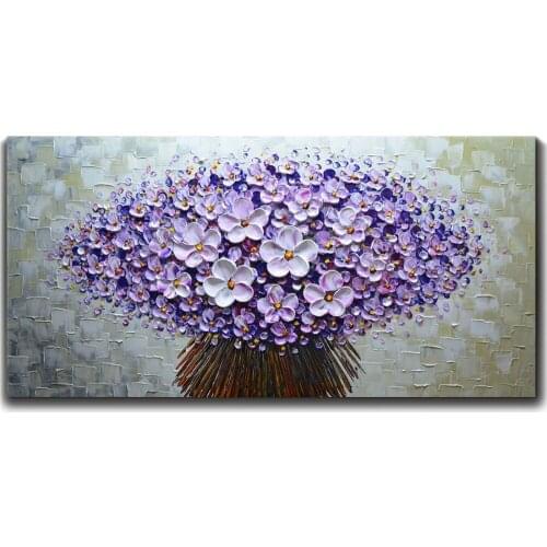 Best Art Hand Painted 3D Palette Knife Flower tree Oil Painting Wall Picture On Canvas For Living Room bedroom home decoration