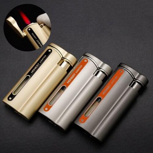 Mini Torch cigar Jet Lighters Smoking Accessories 1300C Metal Butane Gas Lighter Outdoor Camping Kitchen Ignition Tool