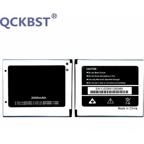 New 1pcs 100% high quality 2000mAh Battery for Micromax A114 A92 A106 A115 A116 A117 A210 S9101 Q340 Q338 s9111