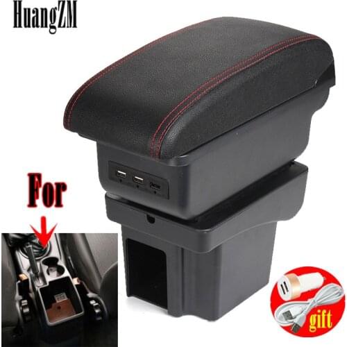Fo Chevrolet Niva armrest box universal car center console modification accessories double raised with USB
