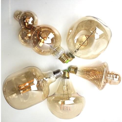 Retro Bulb LED Bulb Creative Irregular Bulb 4W 220V/ 110V LED Filament Decoration Edison Bulb