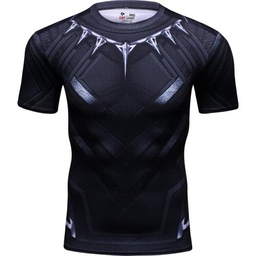 Custom Pattern shirt Rashguard Compression T-Shirt Short Sleeves Fitness MMA Training Clothes Gym Rashguard